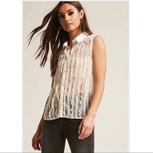 NWOT F21 Sheer Chiffon Sleeveless Top